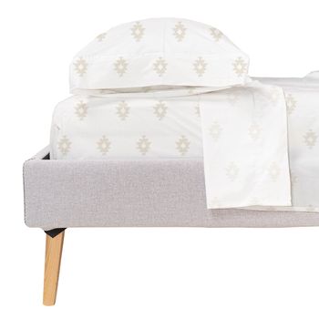 Juego De Sábanas Beige Cama 160x190/200 Cm Don Descanso Atenea con Ofertas  en Carrefour