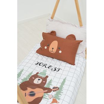 Juego De Funda Nórdica Infantil Oso Bosque