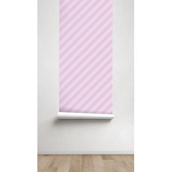 Papel Pintado Infantil Diagonal Rosa