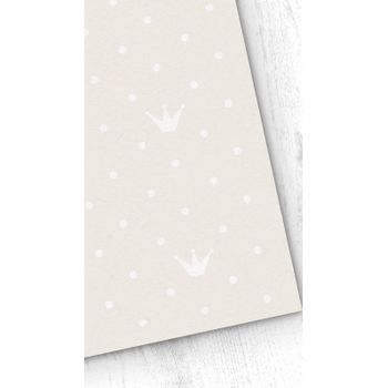 Papel Pintado Infantil Coronas Beige