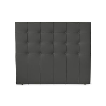 Cabecero 145 X 120 Cm Venecia Acolchado, Tapizado Premium En Polipiel De Alta Gama, Gris