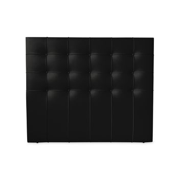 Cabecero 90 X 120 Cm Venecia Acolchado, Tapizado Premium En Polipiel De Alta Gama, Negro