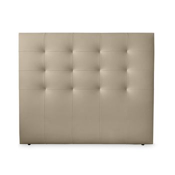 Cabecero 90 X 120 Cm Madrid Acolchado, Tapizado Premium En Polipiel De Alta Gama, Beige