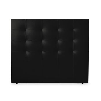 Cabecero 90 X 120 Cm Madrid Acolchado, Tapizado Premium En Polipiel De Alta Gama, Negro