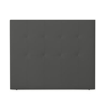 Cabecero 90 X 120 Cm Oporto Acolchado, Tapizado Premium En Polipiel De Alta Gama, Gris