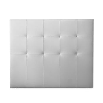 Cabecero 90 X 120 Cm Oporto Acolchado, Tapizado Premium En Polipiel De Alta Gama, Plateado