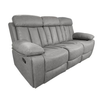 Sofa 2 Plazas Relax Montecarlo Reclinable Manual 103 X 169 X 91 Cm Gris  Oscuro con Ofertas en Carrefour