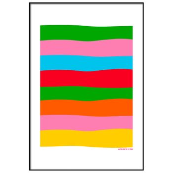 Cuadro Metacrilato Enmarcado Agatha Ruiz De La Prada Colores Líneas 50x70cm