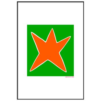 Cuadro Enmarcado Agatha Ruiz De La Prada Estrella Verde 21x30cm