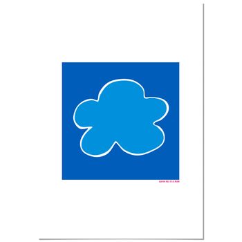 Póster Agatha Ruiz De La Prada Nube Fondo Azul 35x50cm