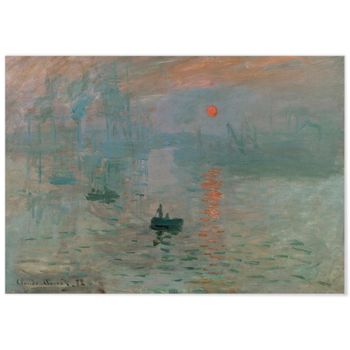 Póster Claude Monet 30x21cm Impresión, Sol Naciente