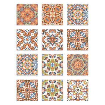 Azulejos Adhesivos Original 100x10cm Pack De 8 Baldosa Hidráulico Oriental