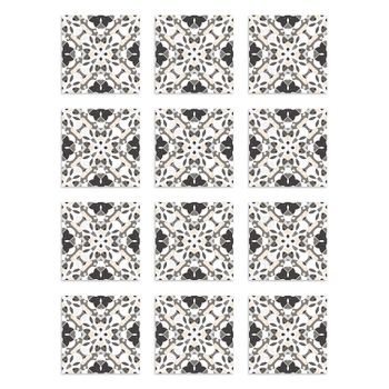 Azulejos Adhesivos Gris 15x15cm Pack De 48 Hidráulico Oriental Mosaico