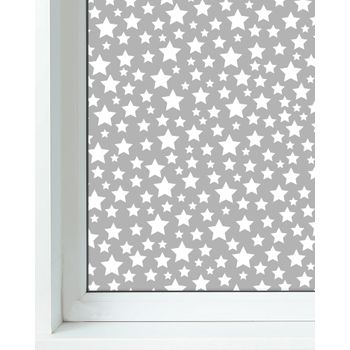 Vinilo Ventanas Gris 73x200cm Estrellas