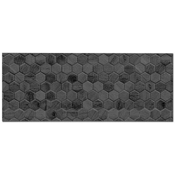 Frente De Cocina Negro 60x100cm Azulejo Hexagonal