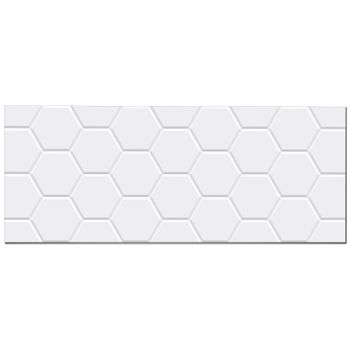 Frente De Cocina Blanco 40x100cm Azulejo Hexagonal