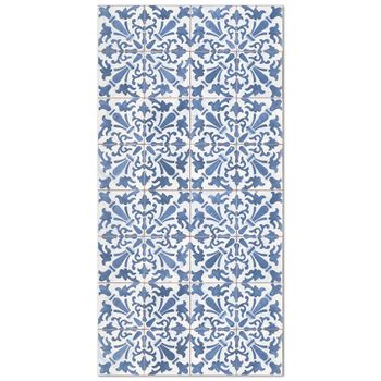 Alfombra Vinílica Hidráulica Geométrica Azul 160x230cm