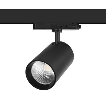 Forlight Tent - Proyector De Carril Led 24.6w Diámetro 9cm. Blanco Cálido 3000k Y 1984lm. Sistema De Carril Compatible Con Carr