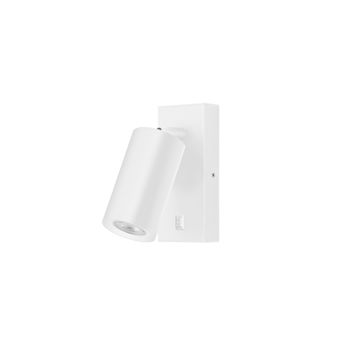 Forlight Era - Aplique De Pared Para Dormitorio Gu10. Luz De Lectura De Diseño Minimalista De Color Blanco. Con Interruptor On-