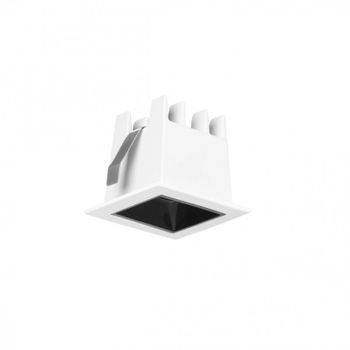 Forlight Forligth Jim - Downlight Empotrable De Techo Led Cuadrado Luz Cálida 3000k De Aluminio Color Blanco 44x44mm