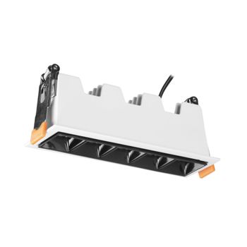 Forlight Jim - Downlight Empotrable De Techo Ledx5 Rectangular Luz Cálida 3000k De Aluminio Color Blanco 147x45mm