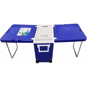 Set Camping Con Nevera 28 Litros Y Mesa 105 X 49 X 42 Cm