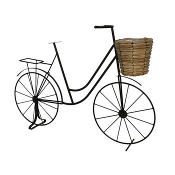 Bici Negra Con Cesto 66x45x11 Cm