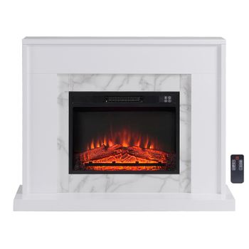 Chimenea eléctrica - FUEGO FUEGO-ALBERTO-BLANCO, 1500 W, blanco