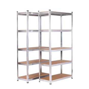 shelfplaza® HOME 200x100x50 cm Estantería galvanizada / estanterías fuertes  / estantería de 4 baldas / estanterías metálicas almacenaje /