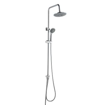 Kibath Columna de ducha extralarga MOL con grifo termostático y tubo  redondo extensible de 100 a 150 cm. ideal con bañera. Rociador y ducha de  mano cuadrados. Acabados cromo – En Tu