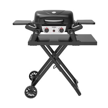 Barbacoa De Gas De Sobremesa Portátil Kekai Erie De 5 Kw Kit Carro Plegable Kekai Travel Erie 96,8x58x101 Cm Color Negro