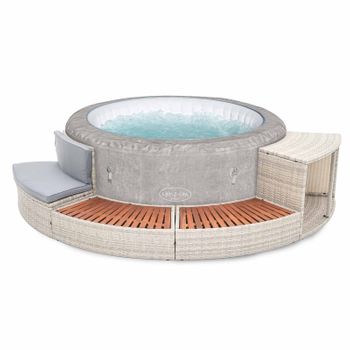 Spa Hinchable Bestway Zurich Ø180x66 Cm Airjet + Revestimiento K2o Half Surround 180 289x45x56 Cm Borde Para Spa