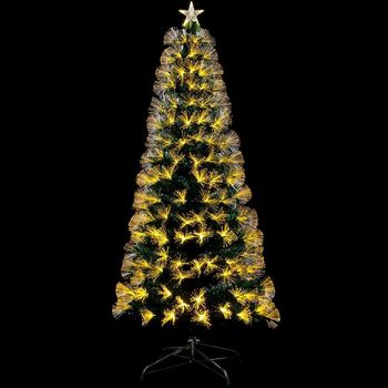 Árbol De Navidad Con Luces Cálidos Dorado 180cm