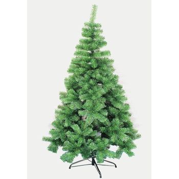 Árbol De Navidad Verde Artificial Extra Relleno De Hoja Espumillón Arboles Soporte Metálico/plástico 210cm