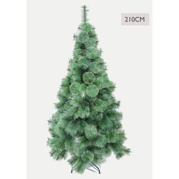 Árbol De Navidad Con Agujas De Pino Blanco Planta Artificial De Alta Gama 210cm