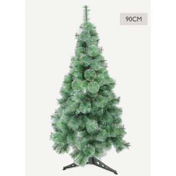 Árbol De Navidad Con Agujas De Pino Blanco Planta Artificial De Alta Gama 90cm