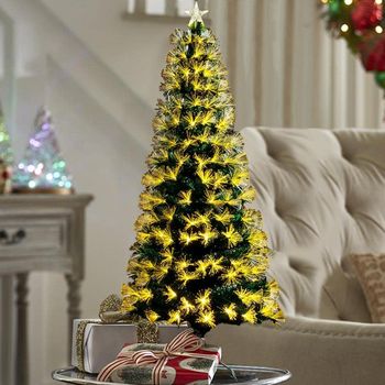 Árbol De Navidad Con Luces Cálidos Dorado 60cm