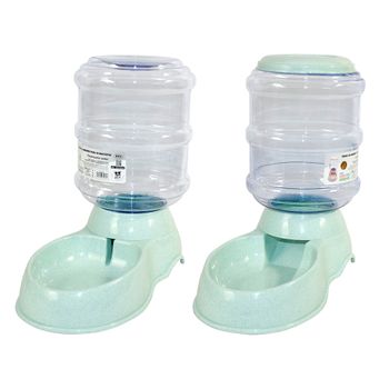 Dispensador Agua Automático Gatos/perros 3.5l X 2 Piezas Dispensador Comida Agua Perros (bebedero+comedero)