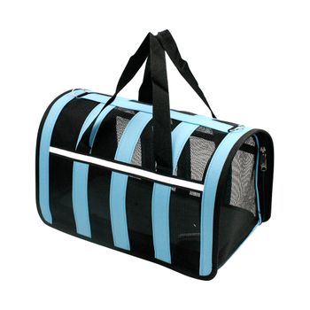 Transportín Perro Gato Bolsa Transporte Transparente Transpirable para  Mascotas Portátil Ventilado para Cachorros Negro / 25x26x42cm