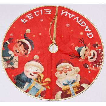 Falda Del Árbol De Navidad 80cm Rojo Estampado De Imagenes De Navidad 232029