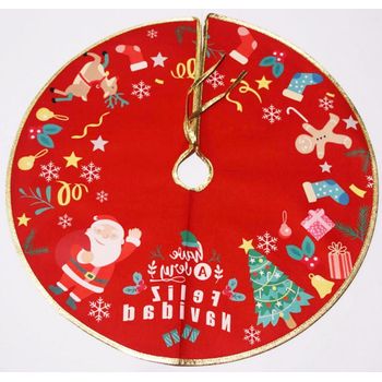 Falda Del Árbol De Navidad 80cm Rojo Estampado De Imagenes De Navidad 232032