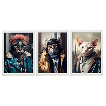 Fun Realistic Illustrations Of Animals In Human Clothing Interior Design And Decoration Set Collection 3 Nacnic