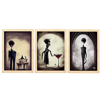 Burton Style Animal Illustrations And Posters Inspired By Burtons Dark And Goth Art Interior Design And Decoration Sets Collection 27 Nacnic