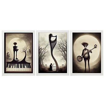 Burton Style Animal Illustrations And Posters Inspired By Burtons Dark And Goth Art Interior Design And Decoration Sets Collection 10 Nacnic