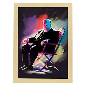 Alfred Hitchcock Ubicada En El Presidente Del Director Pixar Styl Estampados De Arte De Pared Estético Para El Diseño De Dormitorio O Sala De Estar Nacnic