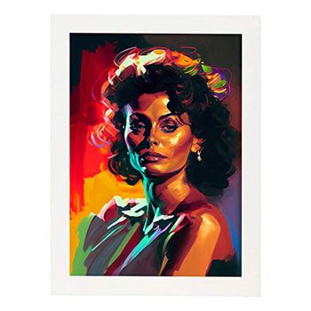 Sophia Loren Poniéndose Prefume Pixar Style Dynamic Estampados De Arte De Pared Estético Para El Diseño De Dormitorio O Sala De Estar Nacnic