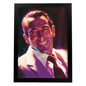 Humphrey Bogart Sonriendo Estilo Dinámico De Estilo Pixar D Estampados De Arte De Pared Estético Para El Diseño De Dormitorio O Sala De Estar Nacnic