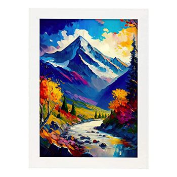 Los Pinceles Rakaposhi Pincel De Pintura Al Óleo Colorfull Feliz Estampados De Arte De Pared Estético Para El Diseño De Dormitorio O Sala De Estar Nacnic