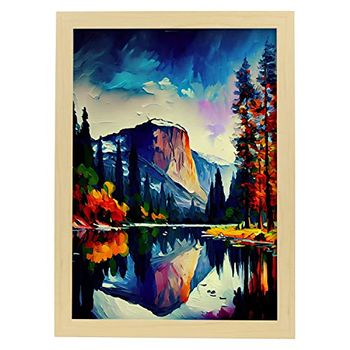 Parque Nacional Yosemite California Ee Uu Pintura Al Óleo B Estampados De Arte De Pared Estético Para El Diseño De Dormitorio O Sala De Estar Nacnic