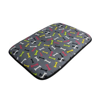 Cama Ribete Para Perros Antideslizante Lavable 60x50 Cm Huesos  Acomoda Textil.